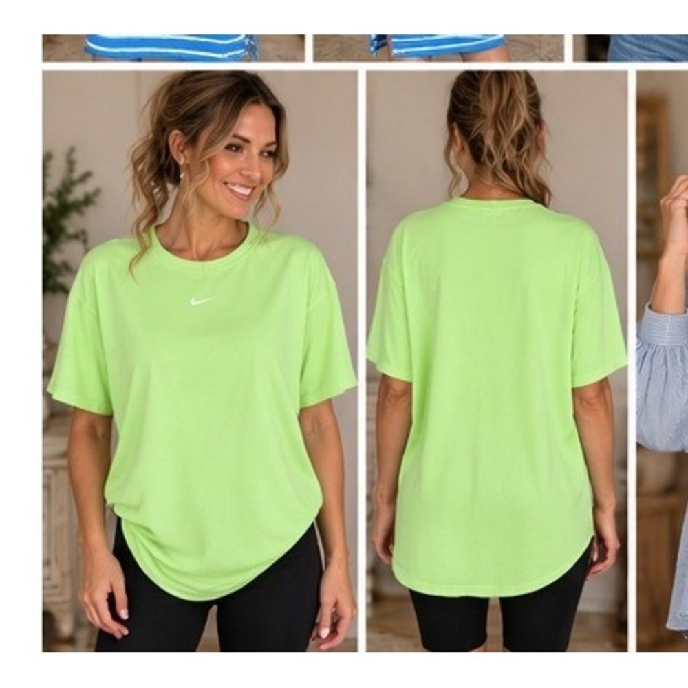 Nike Sportswear Essential Oversized T-Shirt Lime Green DH4255-360 Mens S
